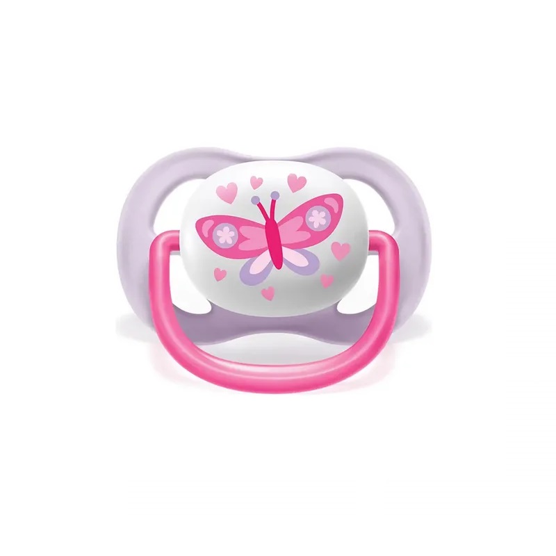 Chupete Ultra Air 0-6 meses, mariposa rosado